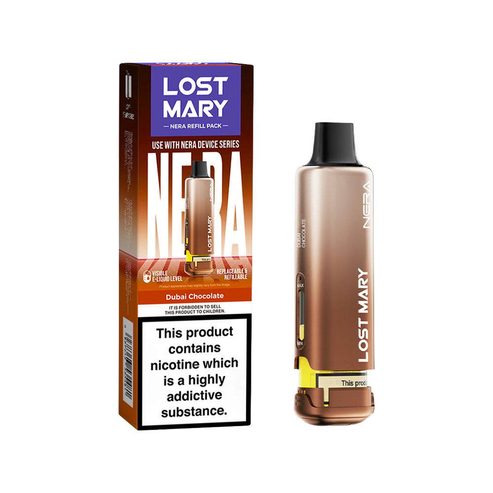Dubai Chocolate Lost Mary NERA15K Refill Pack | Vape Pods Ecigwizard Dubai Chocolate Lost Mary NERA15K Refill Pack | Vape Pods Ecigwizard