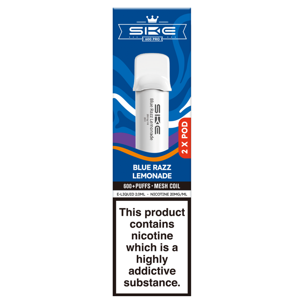 Blue Razz Lemonade SKE 600 Pro Pods | Prefilled Pods | MTL Ecigwizard Blue Razz Lemonade SKE 600 Pro Pods | Prefilled Pods | MTL Ecigwizard