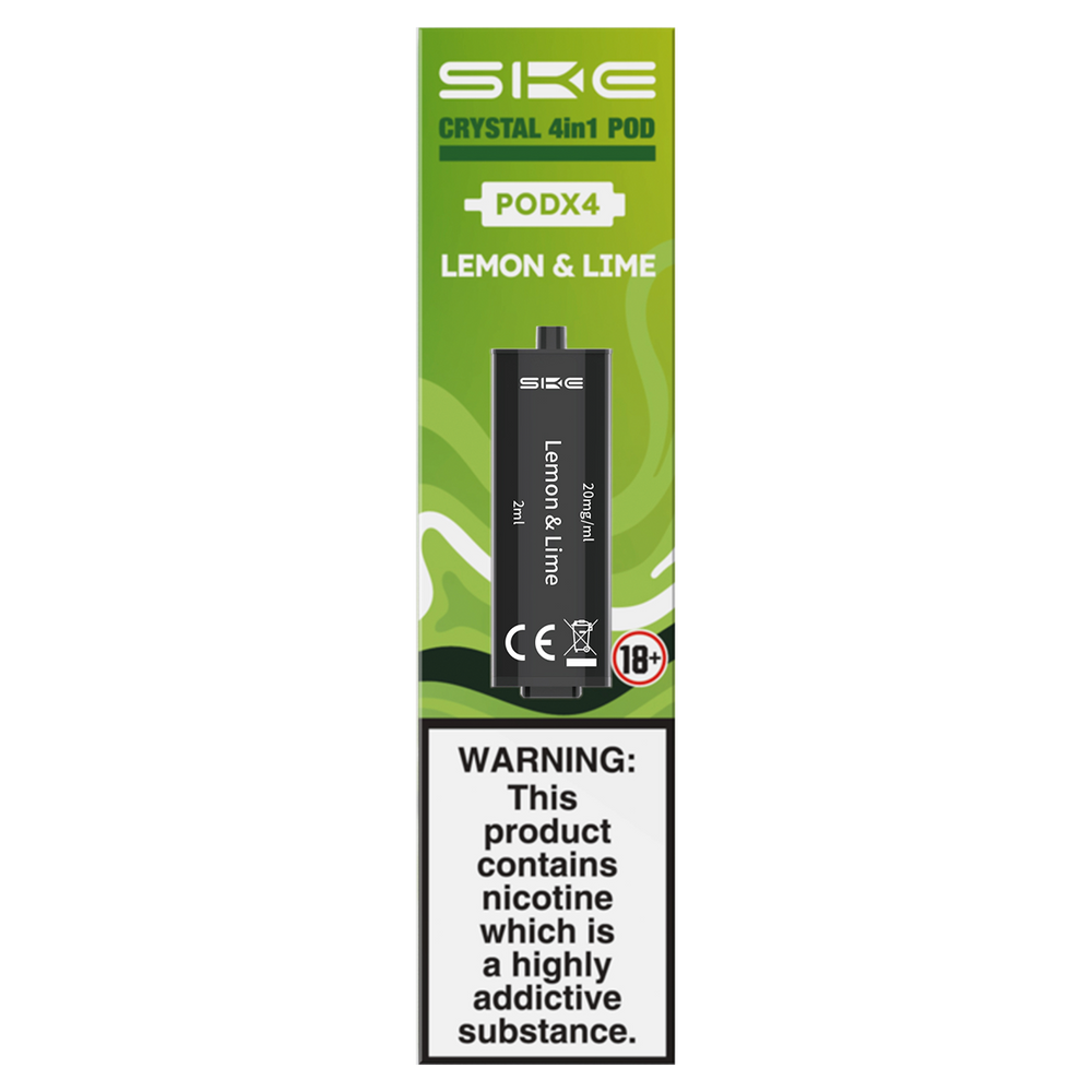 Lemon & Lime SKE Crystal 4in1 Pods | Prefilled Vape Pods Ecigwizard Lemon & Lime SKE Crystal 4in1 Pods | Prefilled Vape Pods Ecigwizard