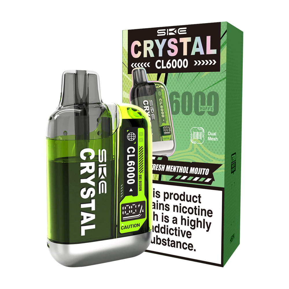 Papa Vapes Fresh Menthol Mojito Crystal Bar In Stock SKE Crystal CL6000 Big Puff Vape Ecigwizard Papa Vapes Fresh Menthol Mojito Crystal Bar In Stock SKE Crystal CL6000 Big Puff Vape Ecigwizard