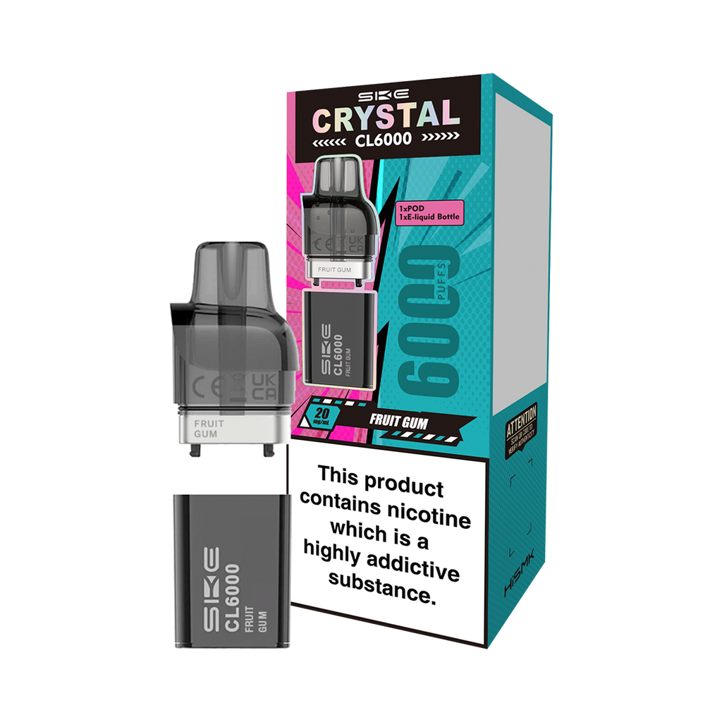 crystal fruit gum vape SKE Crystal CL6000 Prefilled Kit