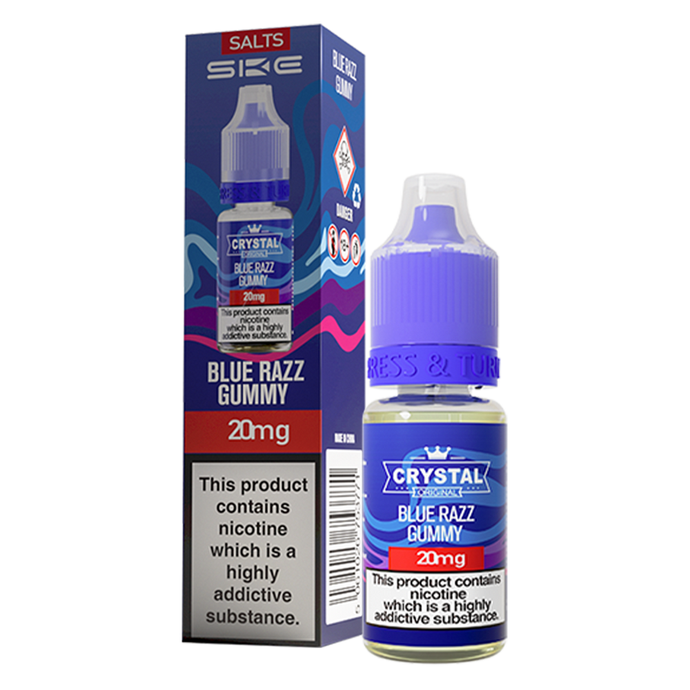 Blue Razz Gummy Nic Salt by SKE Crystal - 20mg
