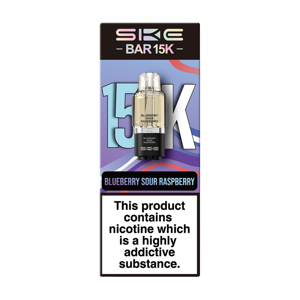 ske bar 15k pods blueberry sour raspberry
