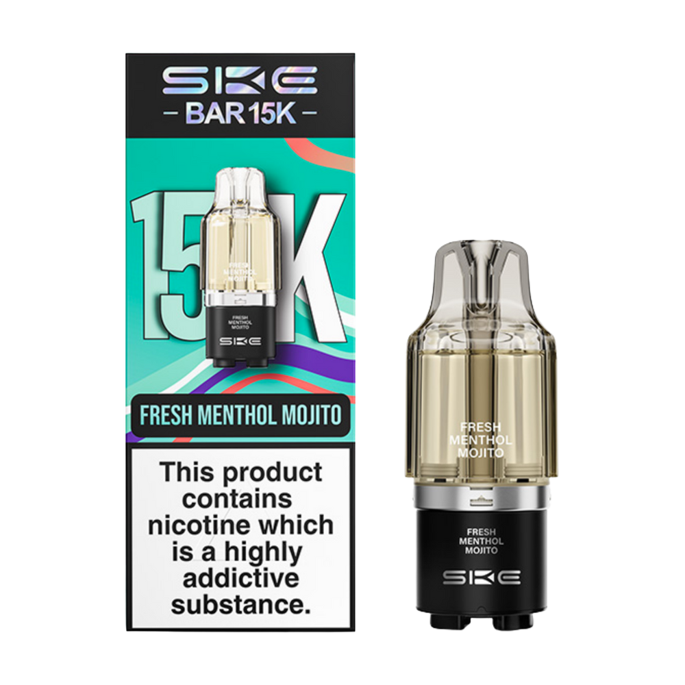 ske bar 15k prefilled pod fresh menthol mojito