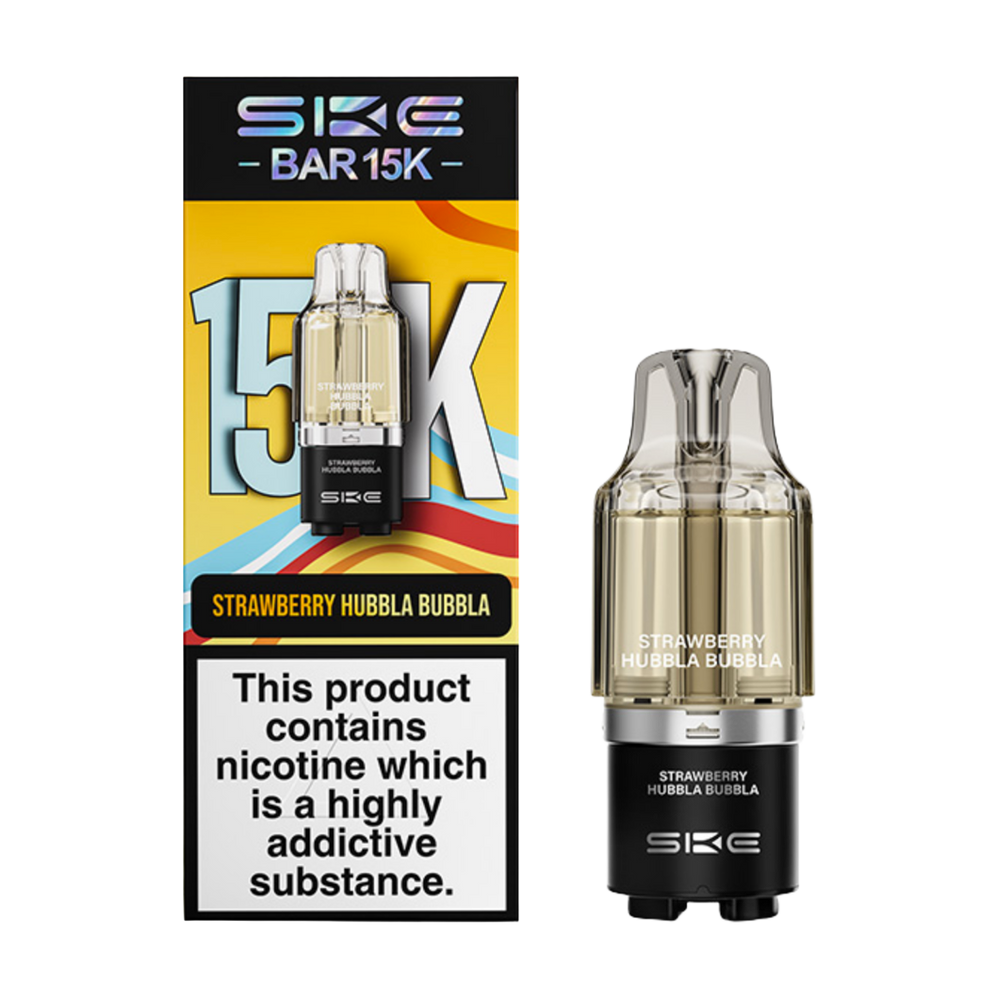 ske bar 15k prefilled pod strawberry hubbla bubbla