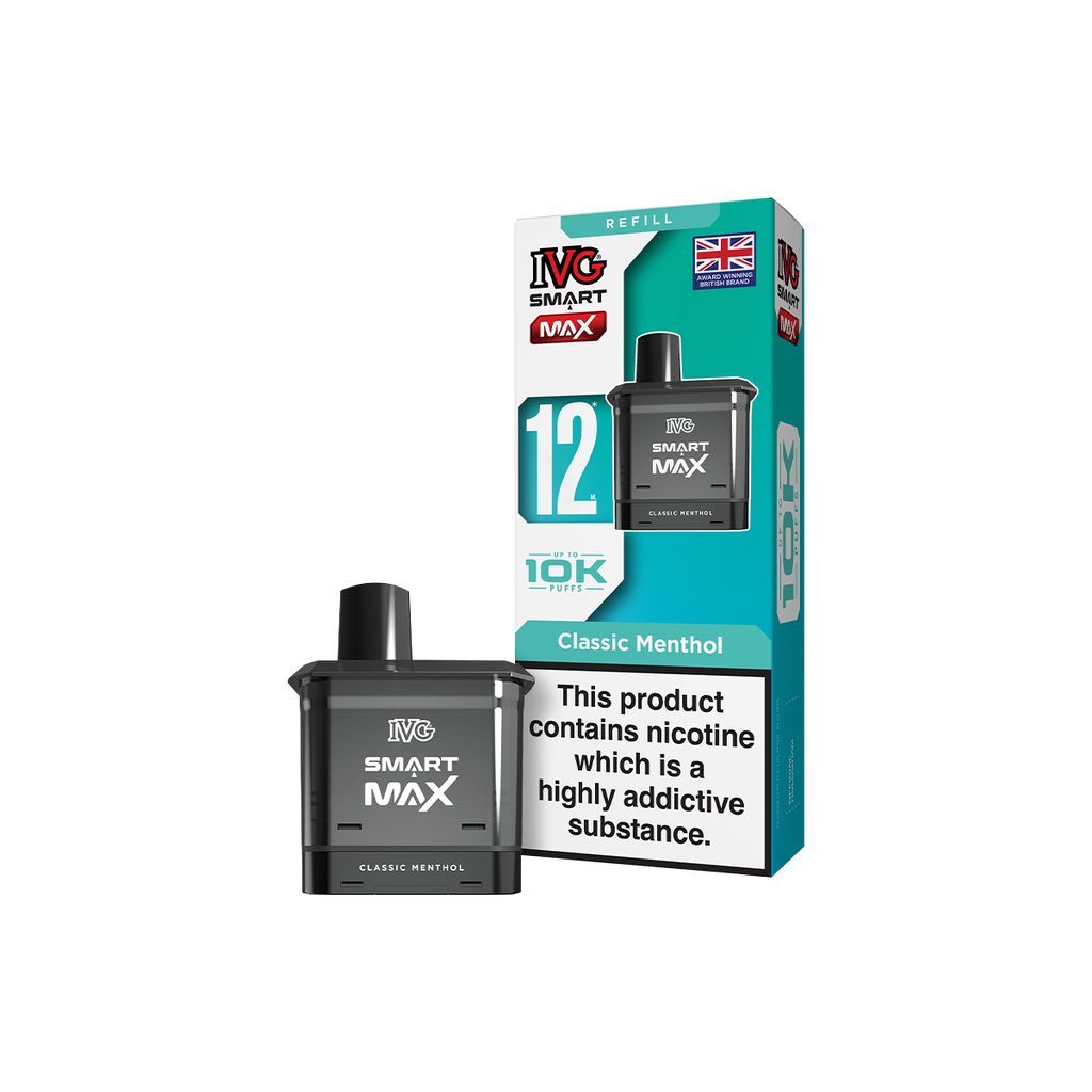 Classic Menthol IVG Smart Max Refill Pack | 2ml Pods Ecigwizard Classic Menthol IVG Smart Max Refill Pack | 2ml Pods Ecigwizard