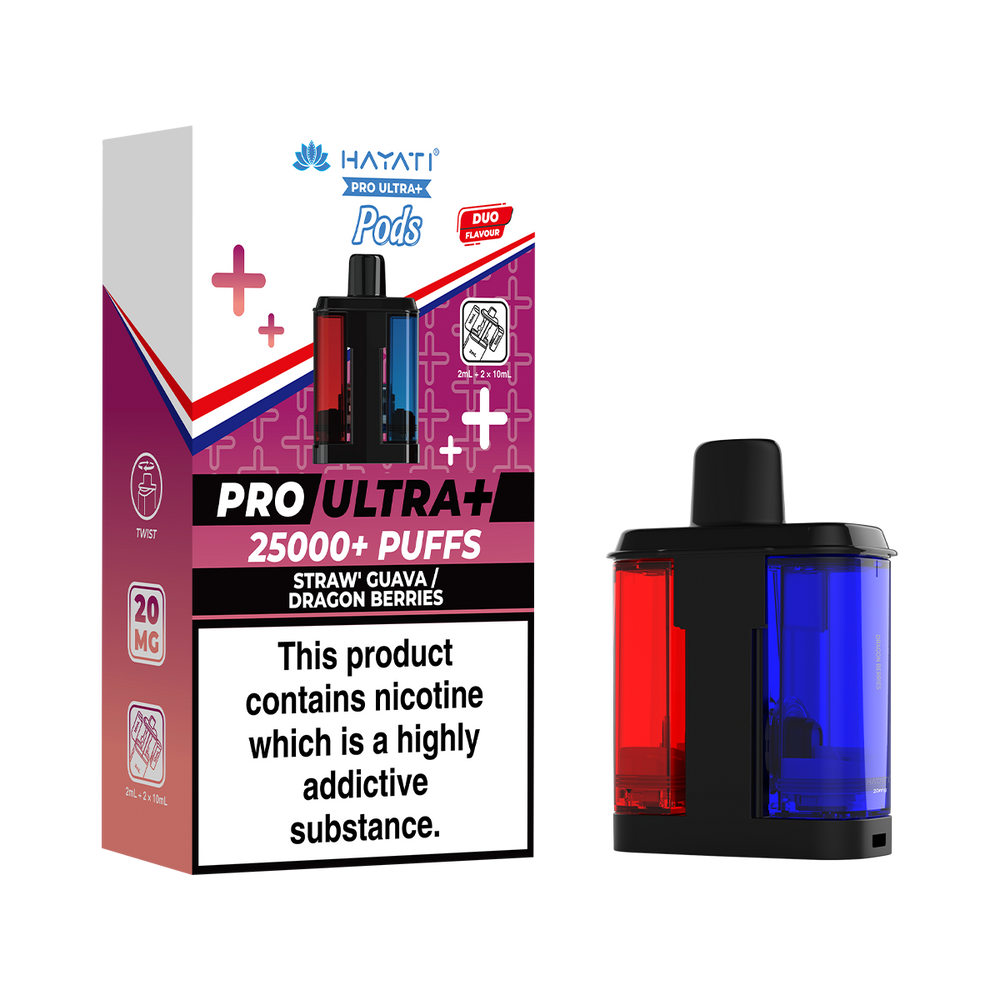Hayati Pro Ultra Plus Pods Straw Guava Dragon Berries