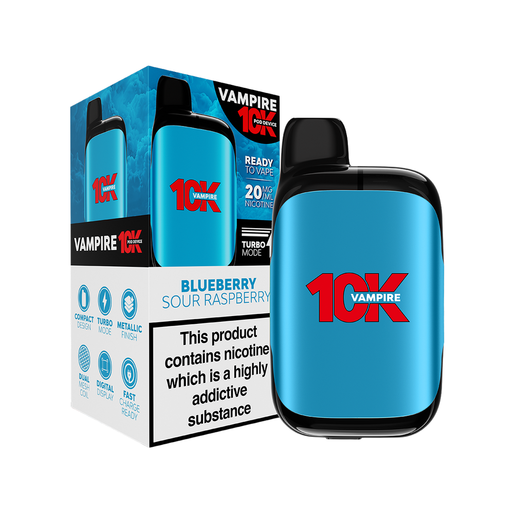 vampire10k big puff kit blueberry sour raspberry