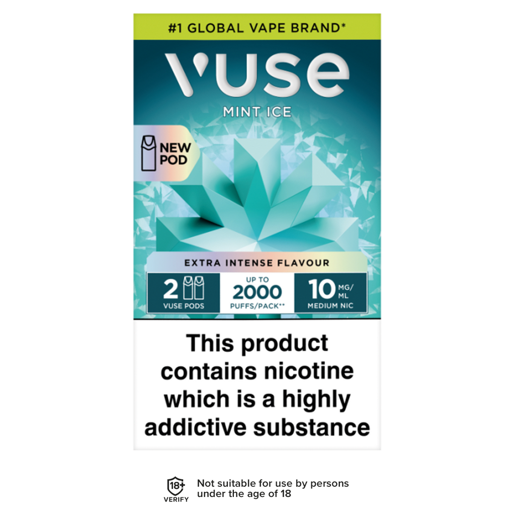Mint Ice Vuse Pro Pods | 3 Prefilled Pods For 15  Ecigwizard