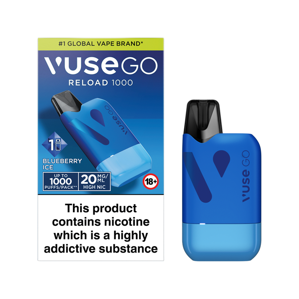 Blue Blueberry Ice Vuse Go Reload Kit | 3 Pods For 15 Ecigwizard Blue Blueberry Ice Vuse Go Reload Kit | 3 Pods For 15 Ecigwizard