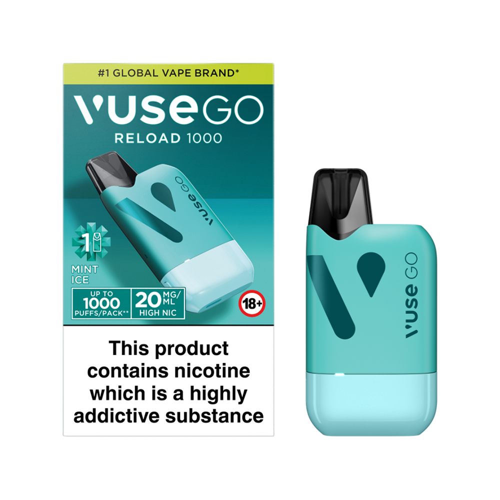 Aqua Mint Ice Vuse Go Reload Kit | 3 Pods For 15 Ecigwizard Aqua Mint Ice Vuse Go Reload Kit | 3 Pods For 15 Ecigwizard