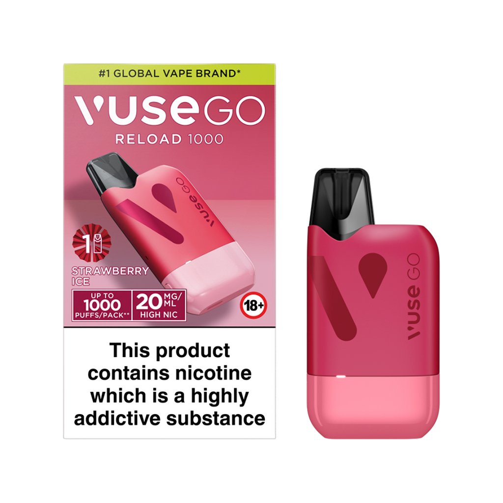 Red Strawberry Ice Vuse Go Reload Kit | 3 Pods For 15 Ecigwizard Red Strawberry Ice Vuse Go Reload Kit | 3 Pods For 15 Ecigwizard