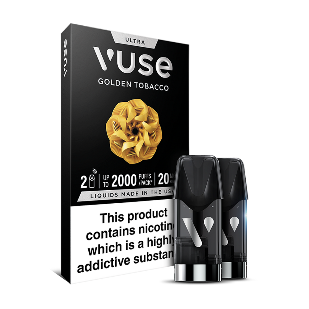 Golden Tobacco Vuse Ultra Smart Pod | 2ml Prefilled Pod | MTL Vaping Ecigwizard Golden Tobacco Vuse Ultra Smart Pod | 2ml Prefilled Pod | MTL Vaping Ecigwizard