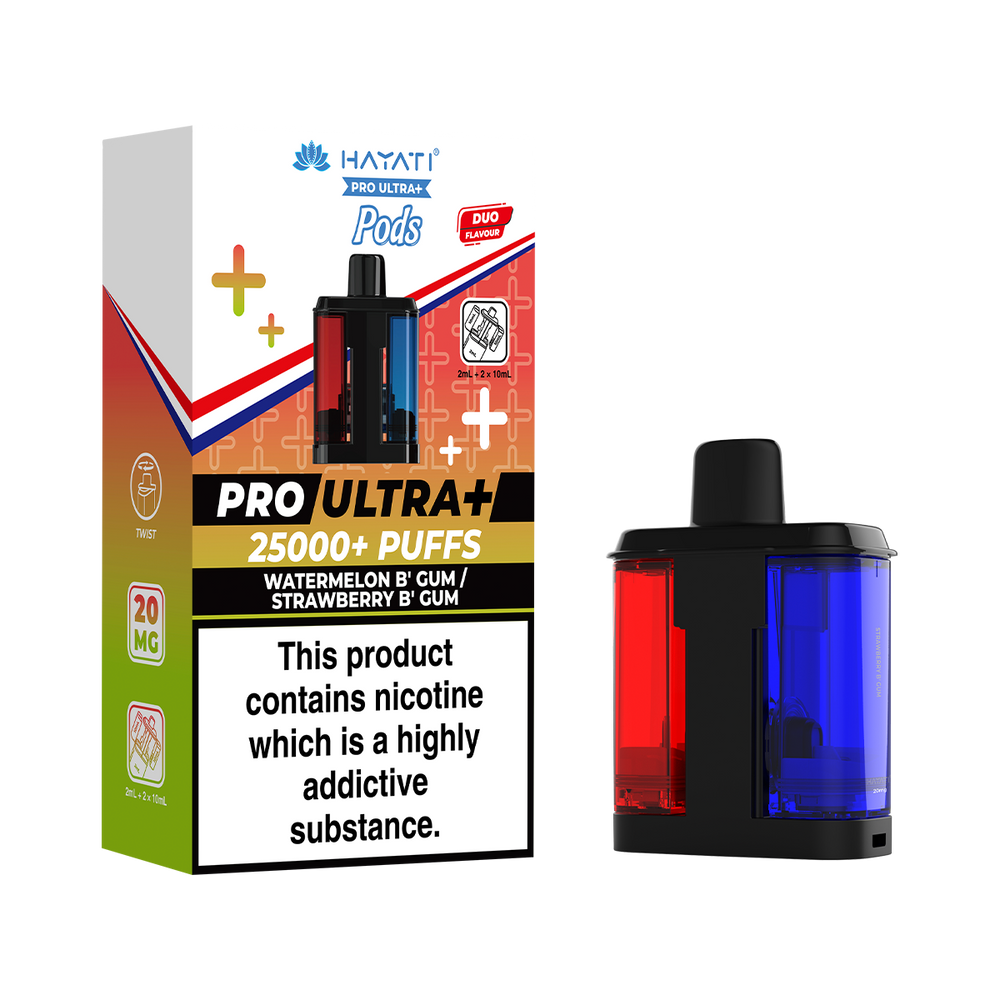 Hayati Pro Ultra Plus Pods Watermelon B Gum Strawberry B Gum