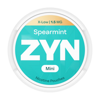 zyn nicotine pouches spearmint mini xlow