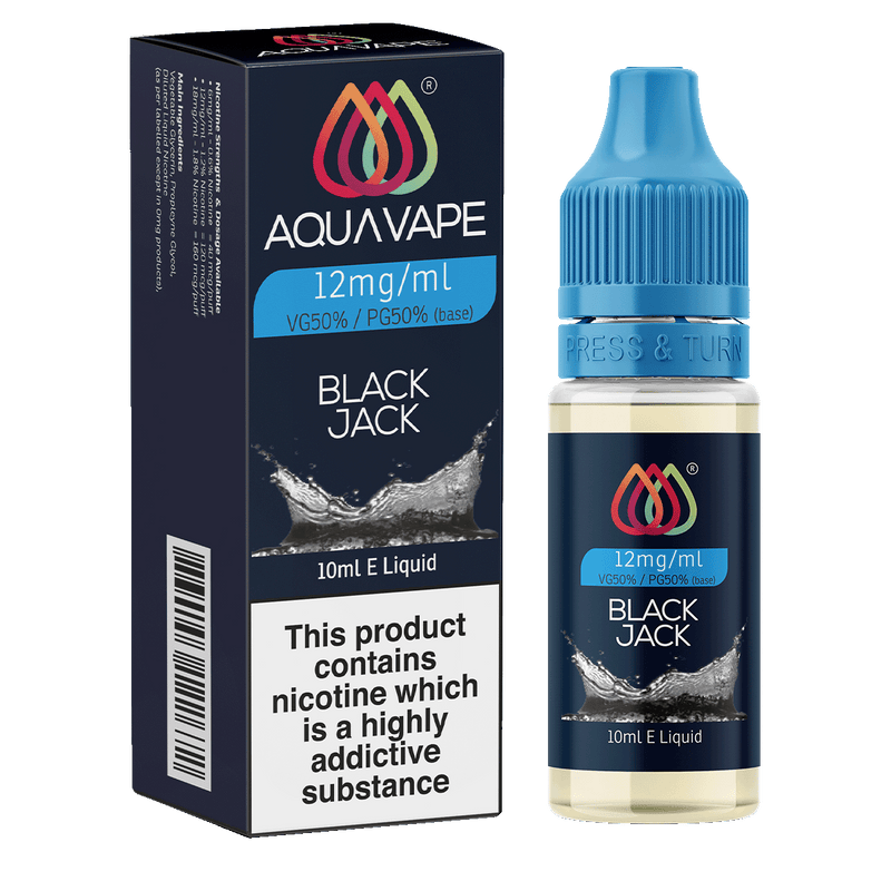 Black Jack E-Liquid by Aquavape - 10ml 12mg