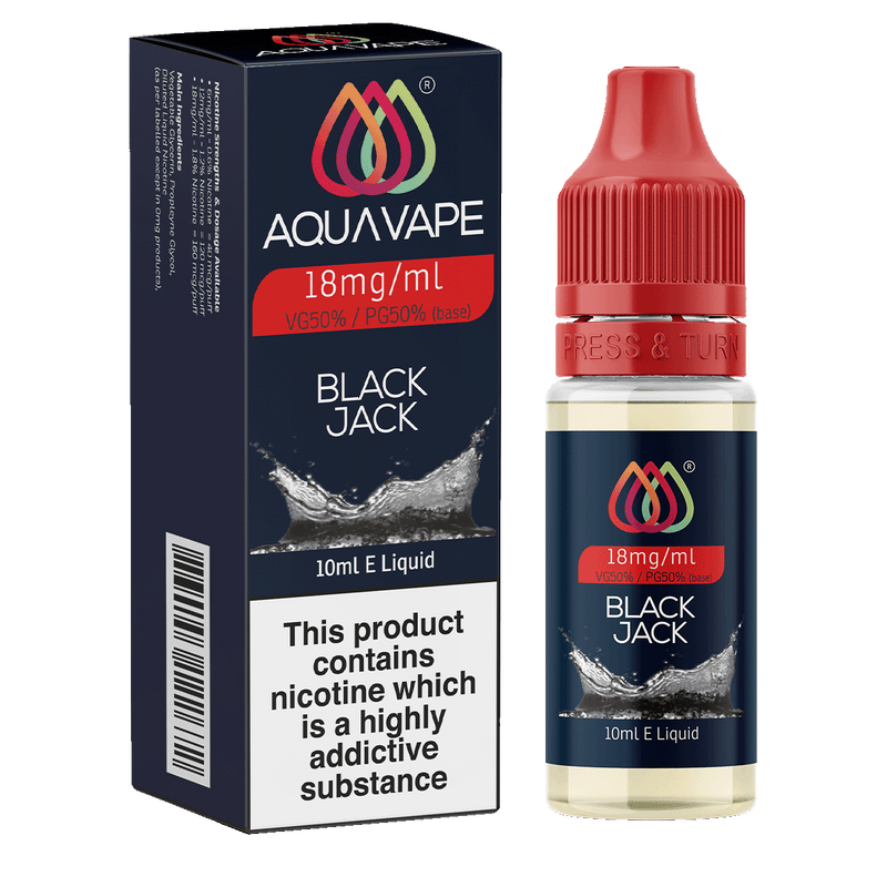 Black Jack E-Liquid by Aquavape - 10ml 18mg