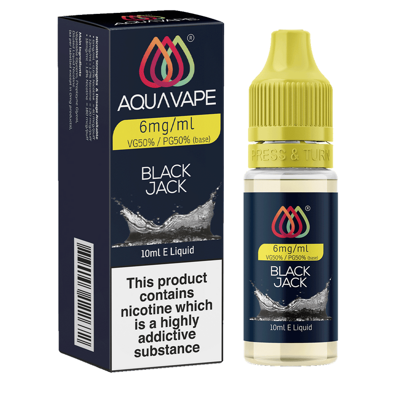 Black Jack E-Liquid by Aquavape - 10ml 6mg