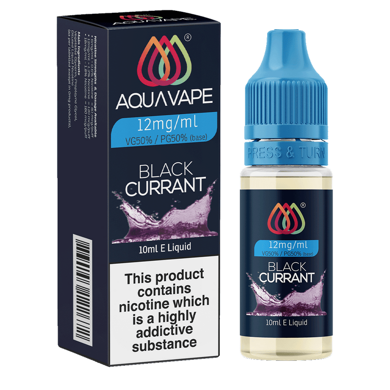 Blackcurrant E-Liquid by Aquavape - 10ml 12mg