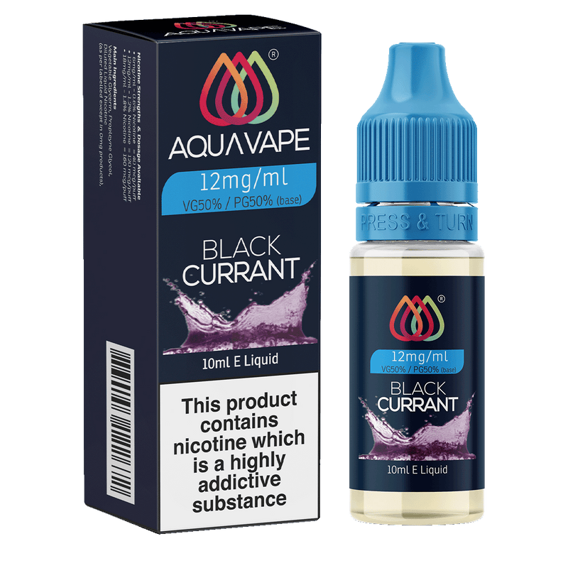 Blackcurrant E-Liquid by Aquavape - 10ml 12mg