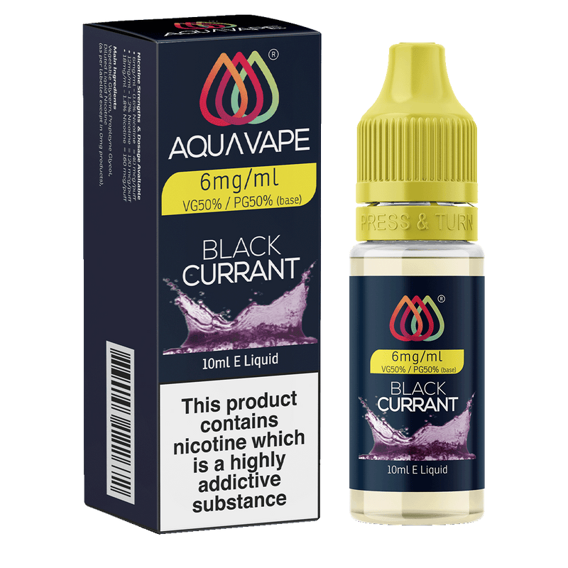 Blackcurrant E-Liquid by Aquavape - 10ml 6mg