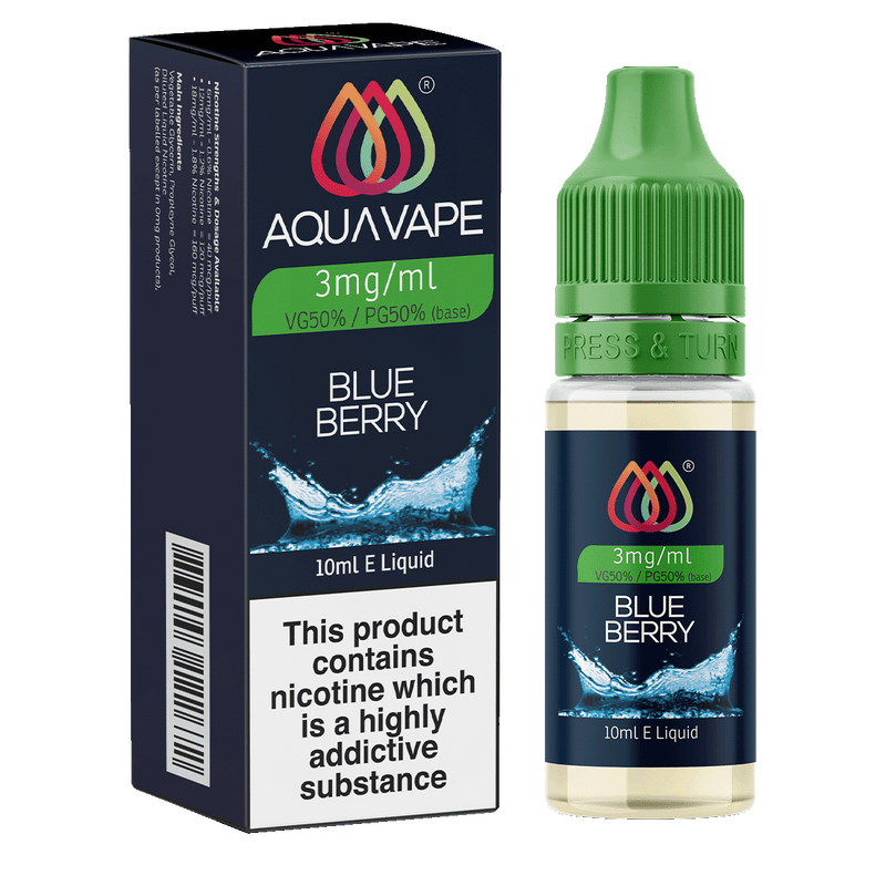 Blueberry E-Liquid by Aquavape - 10ml 3mg