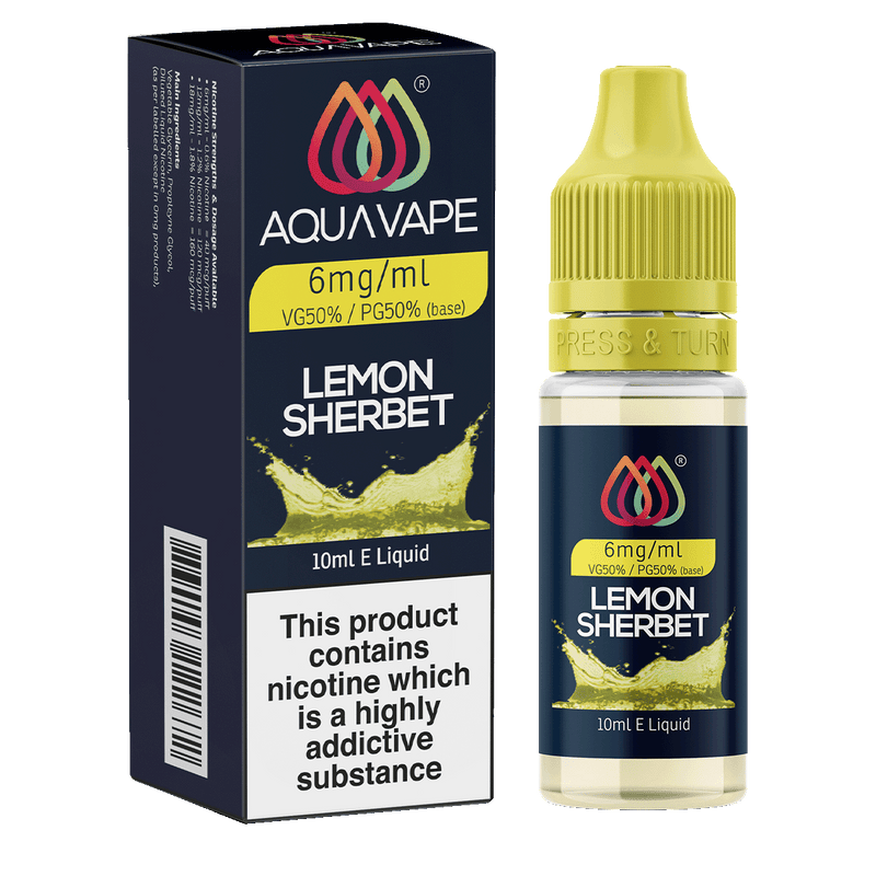 Lemon Sherbert E-Liquid by Aquavape - 10ml 6mg