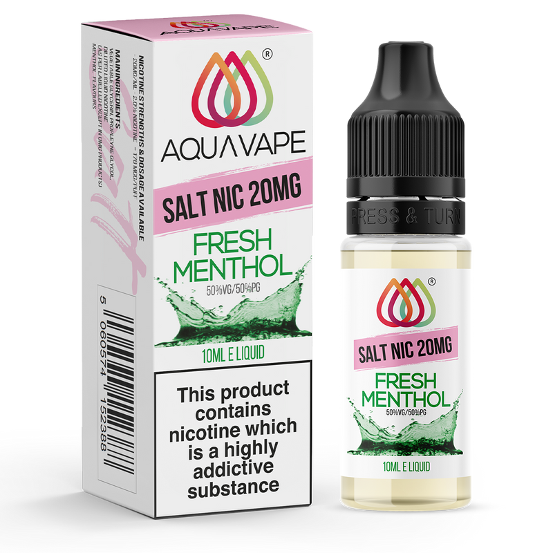Fresh Menthol Nic Salt by Aquavape 10ml 20mg