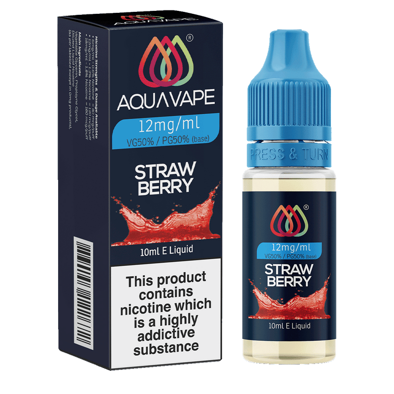 Strawberry E-Liquid by Aquavape - 10ml 12mg
