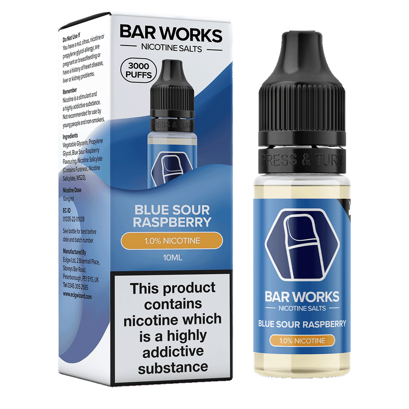Blue Sour Raspberry Nic Salt by Bar Works - 10ml 10mg