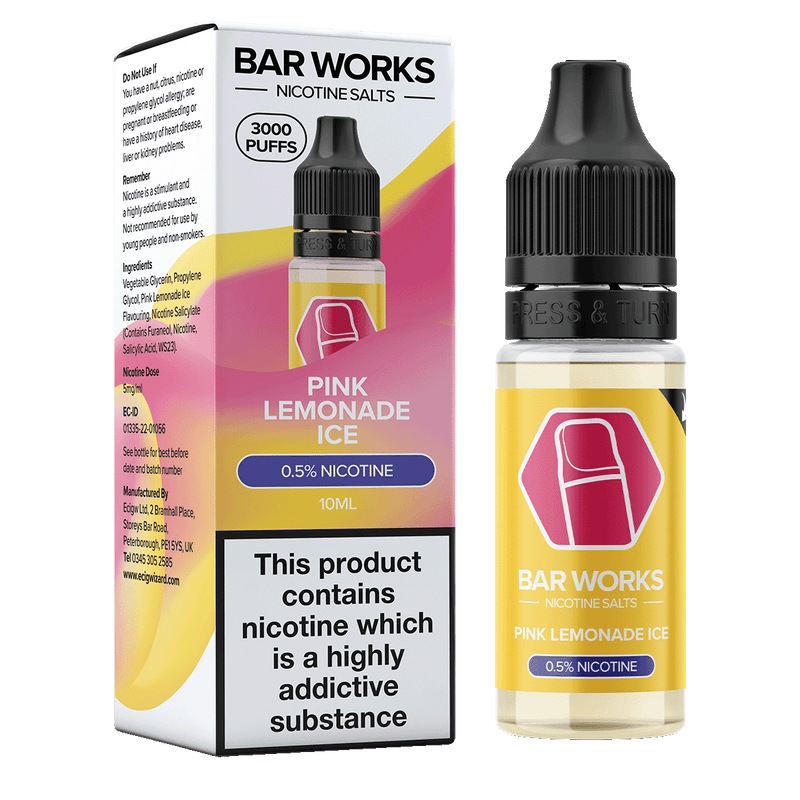 Pink Lemonade Ice Nic Salt by Bar Works - 10ml 5mg