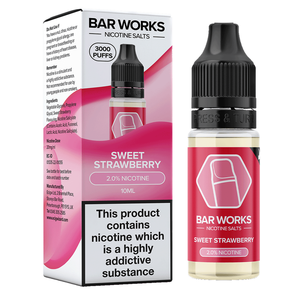 Sweet Strawberry Nic Salt by Bar Works - 10ml 20mg