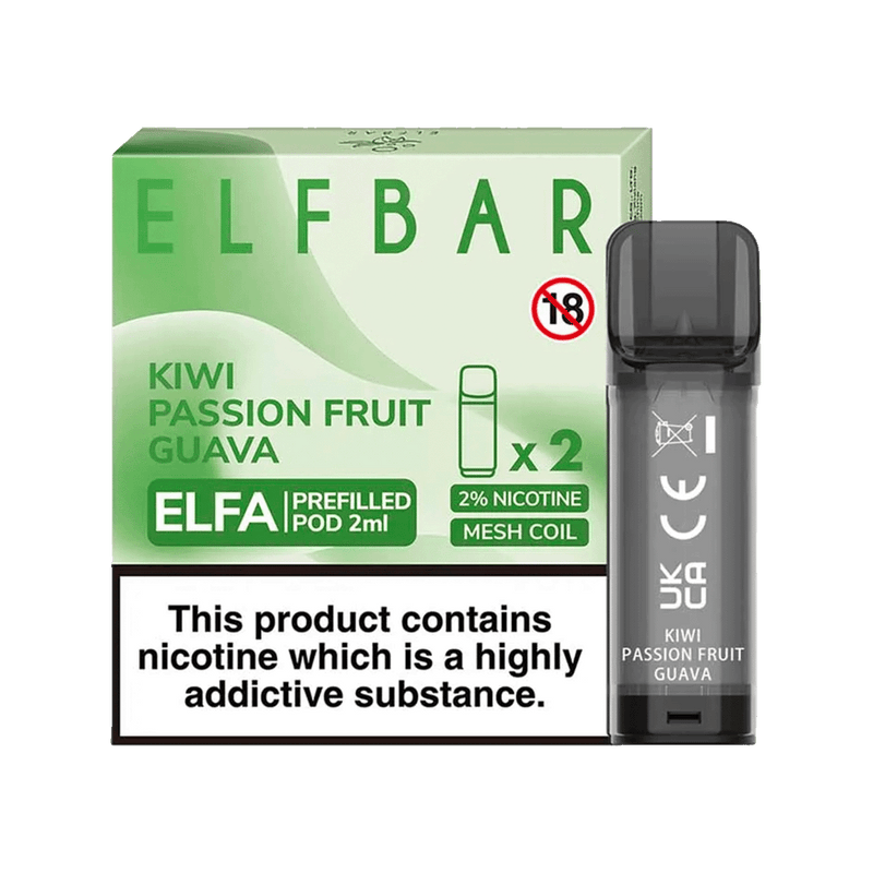 Kiwi Passion Fruit Guava Elf Bar Elfa Pods (Pack of 2)