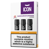 ICON Aqua Vape Blackcurrant Lemonade Pods (Pack of 3) 10mg
