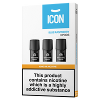 ICON Vape Blue Raspberry Pods (Pack of 3) 10mg