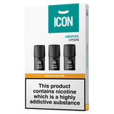 ICON Vape Menthol Pods (Pack of 3) 10mg
