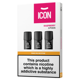 ICON Vape Raspberry Pods (Pack of 3) 10mg