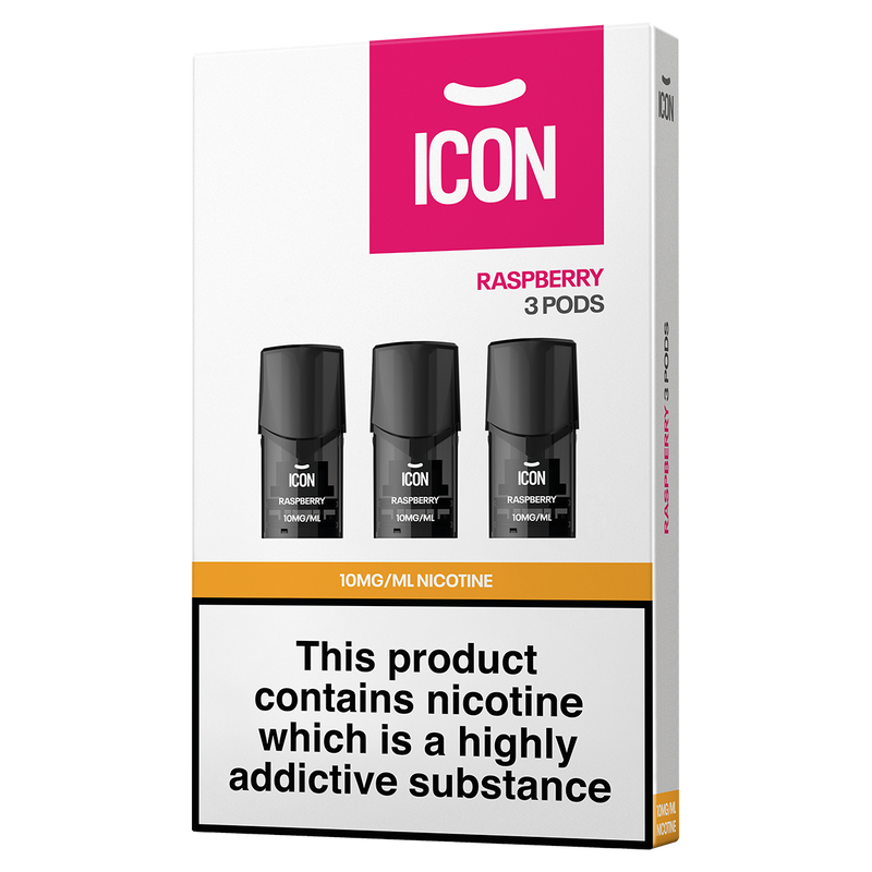 ICON Vape Raspberry Pods (Pack of 3) 10mg