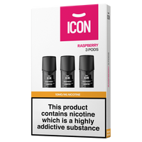 ICON Vape Raspberry Pods (Pack of 3) 10mg