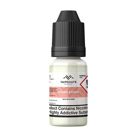 peaches and cream vape juice Vapemate Classic Peaches & Cream Eliquid