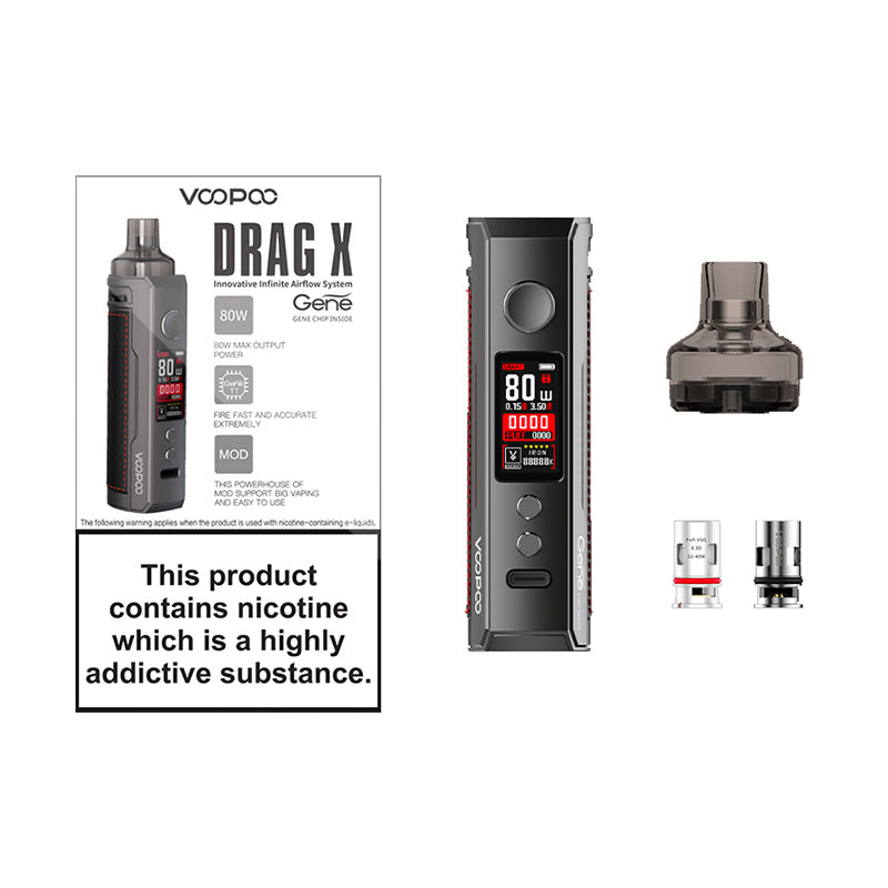 VooPoo Drag X Mod Pod Kit - Contents