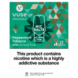 Vuse ePen Caps vPro Peppermint Tobacco - 12mg