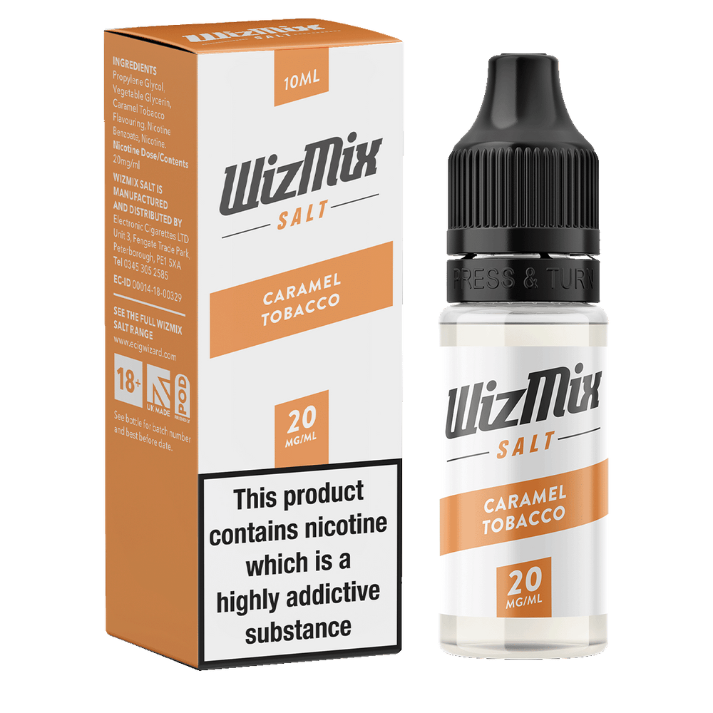 Caramel Tobacco by Wizmix Salt | Nic Salt E-Juice Ecigwizard Caramel Tobacco by Wizmix Salt | Nic Salt E-Juice Ecigwizard