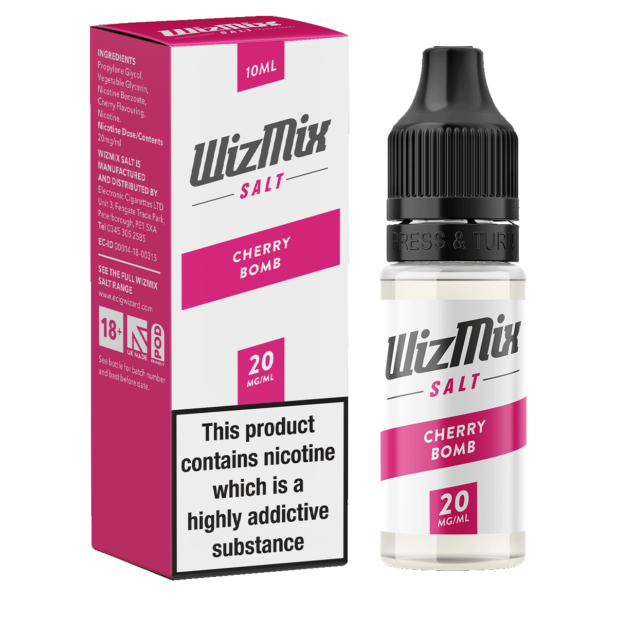 Wizmix Salt Cherry Bomb - 10ml 20mg
