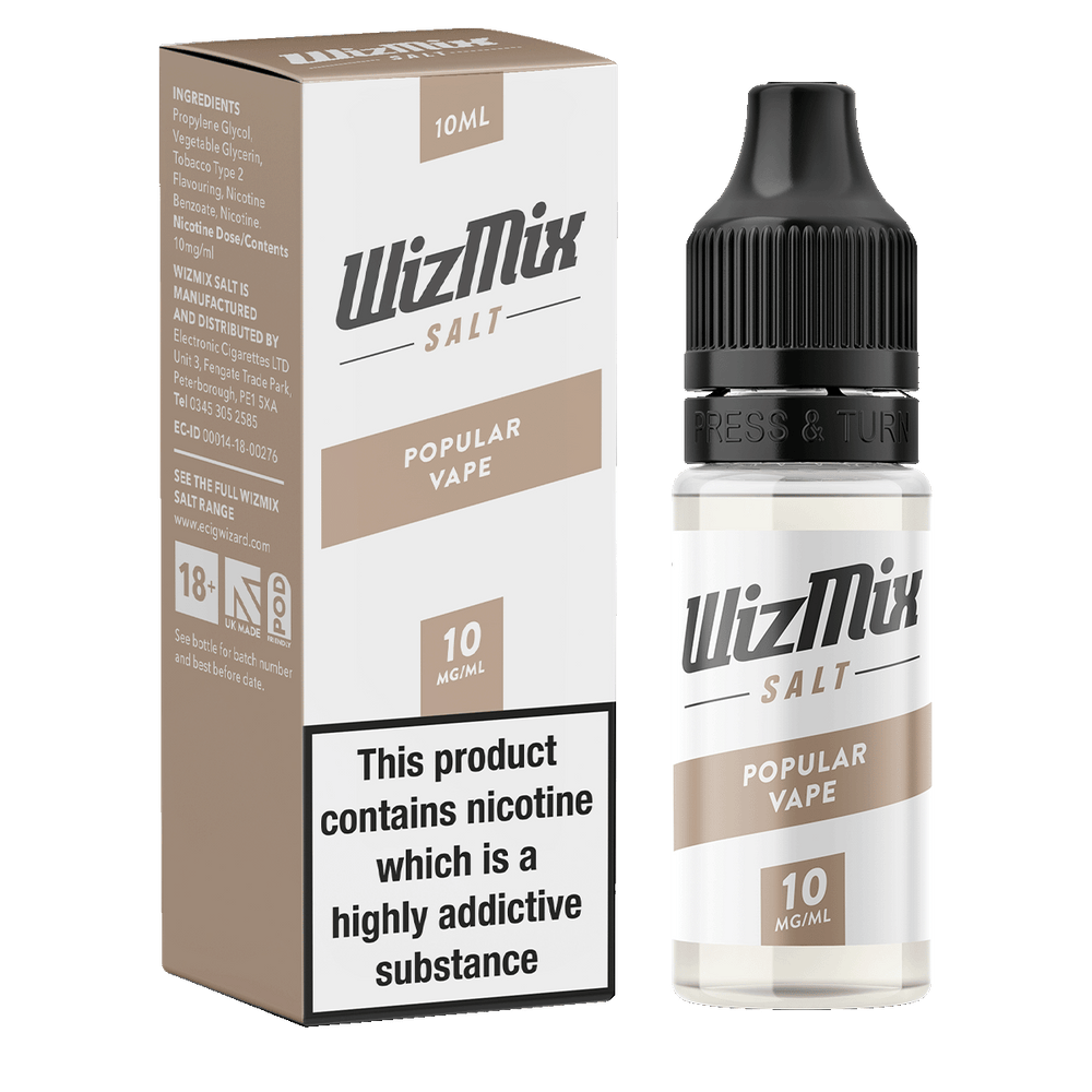 Popular Vape by WizMix Salt | Tobacco Flavour Nic Salt E-Juice Ecigwizard Popular Vape by WizMix Salt | Tobacco Flavour Nic Salt E-Juice Ecigwizard